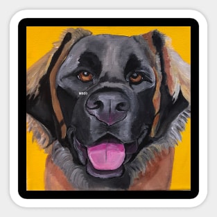 Black Newfoundland Dog Sticker